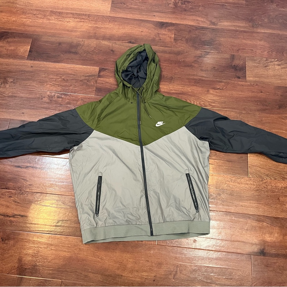 Nike Green and Gray Men's Jacket